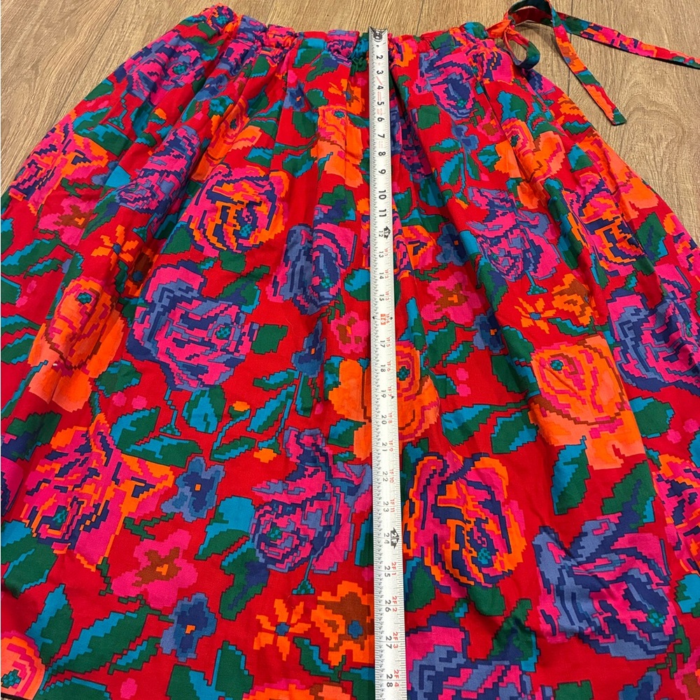 Vintage Perry Ellis cotton Floral Multicolor Women's Skirt - Picture 5 of 5